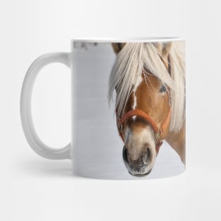 Belgian Horse In Winter Mug